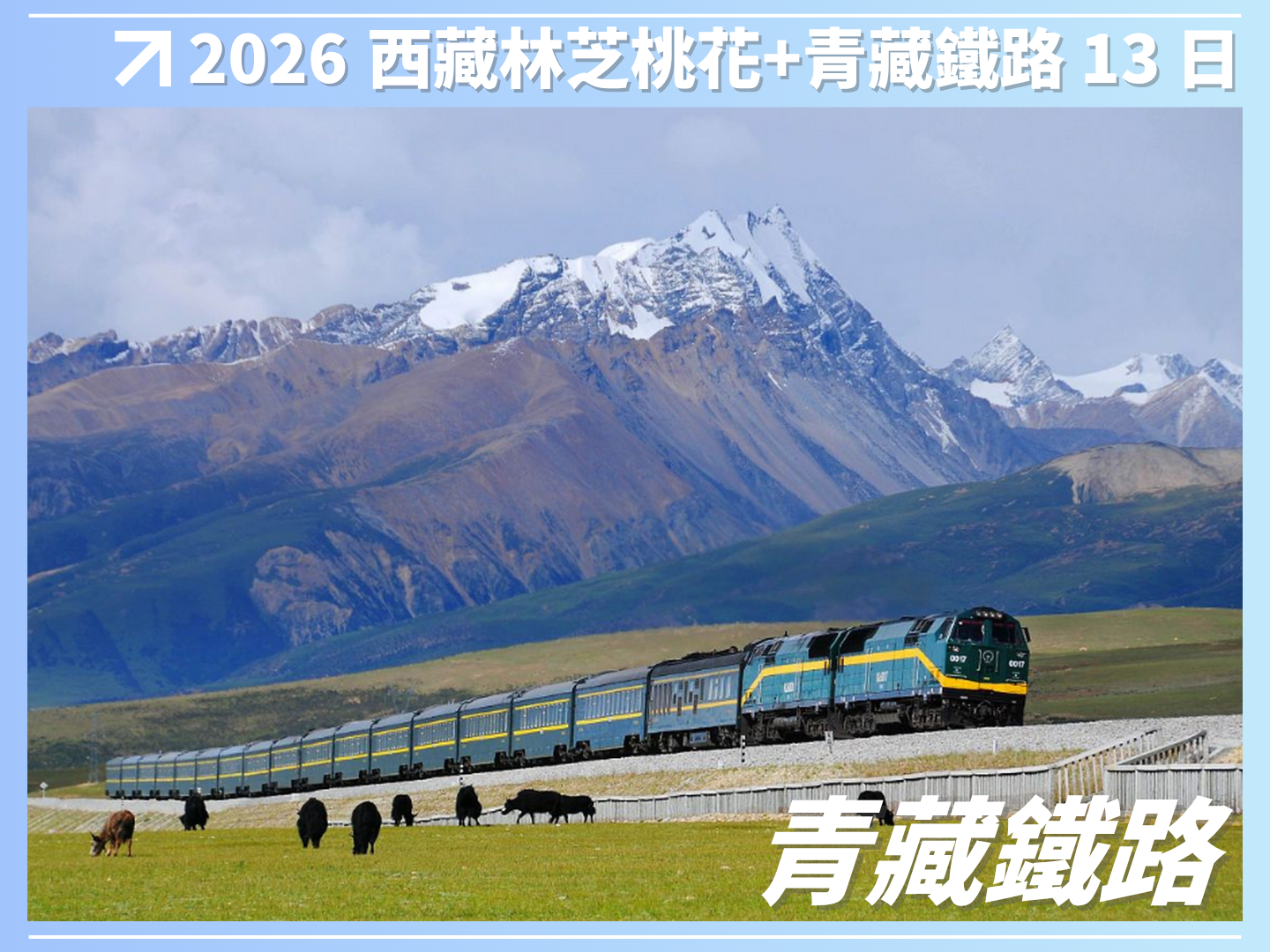 2026 西藏林芝桃花＋雙聖湖＋青藏鐵路 13 日 10